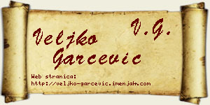 Veljko Garčević vizit kartica